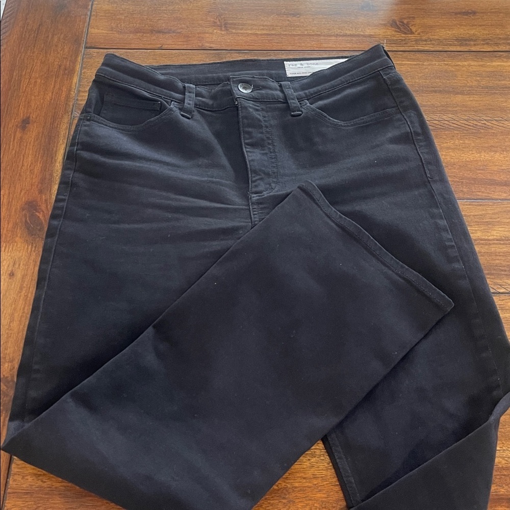 rag & bone Piper mid rise  Crop Bootcut Jeans Black size 28 - Picture 7 of 15